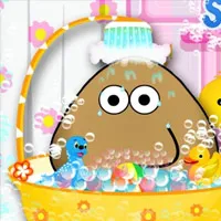 Pou Baby Bathing